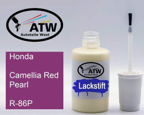 Honda, Camellia Red Pearl, R-86P: 20ml Lackstift, von ATW Autoteile West.